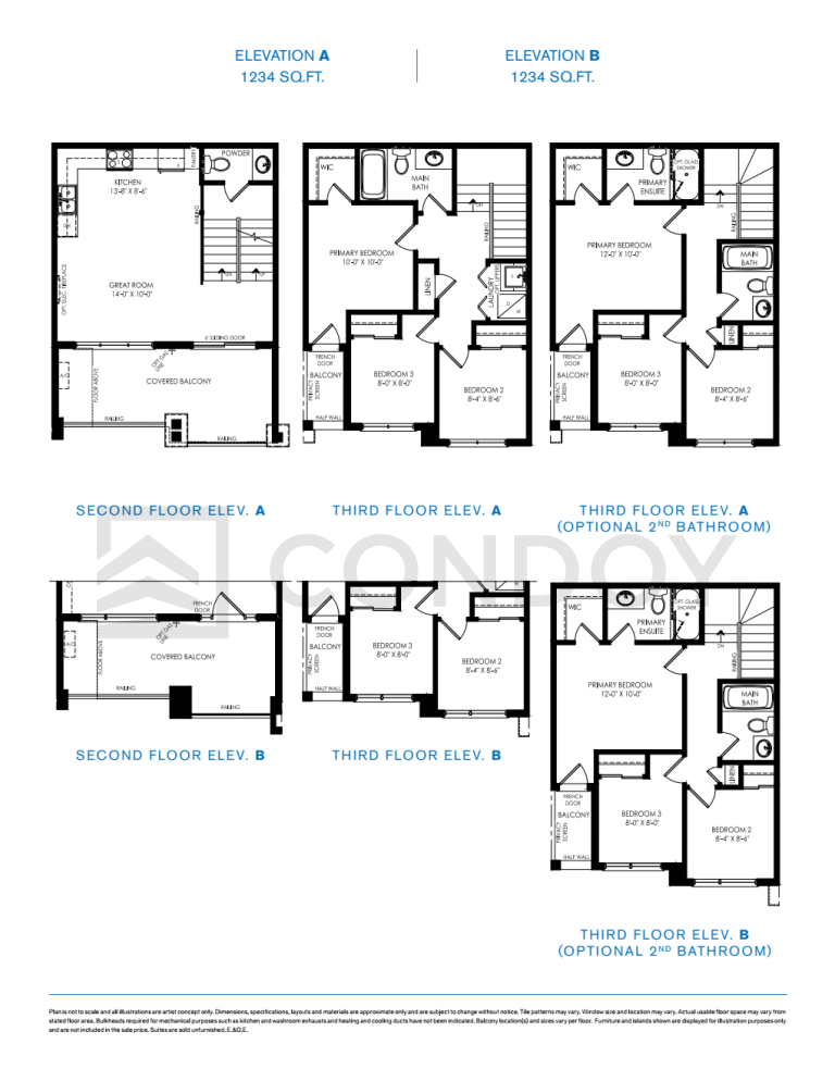 B2B 0 2 Wasaga Walk Towns | Madison | 1234 SQF | 3B