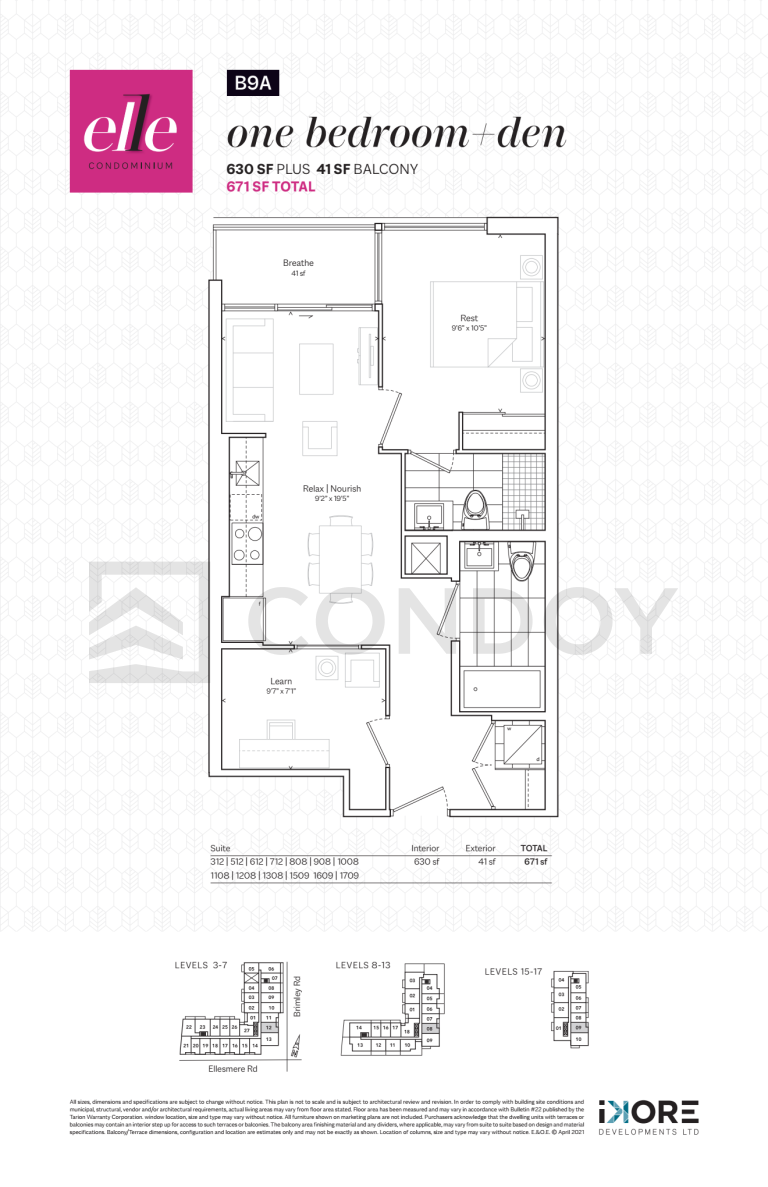 Elle Condos B6A Floor Plan