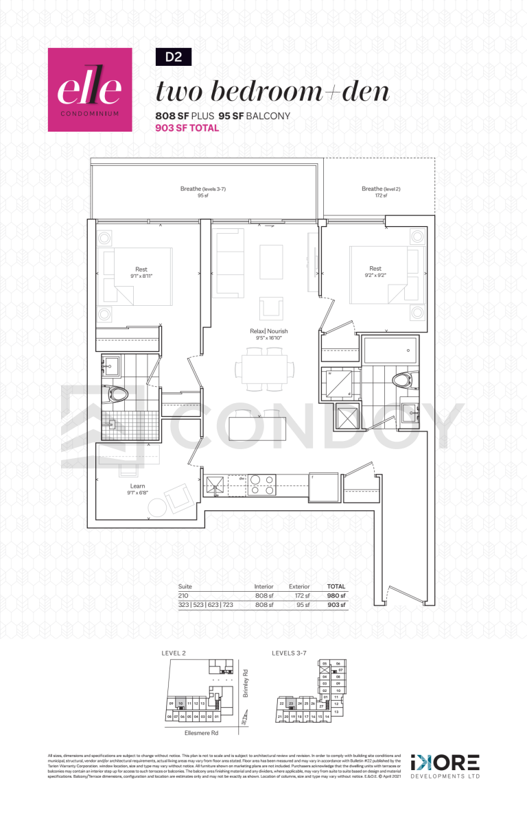 Elle Condos D2 Floor Plan