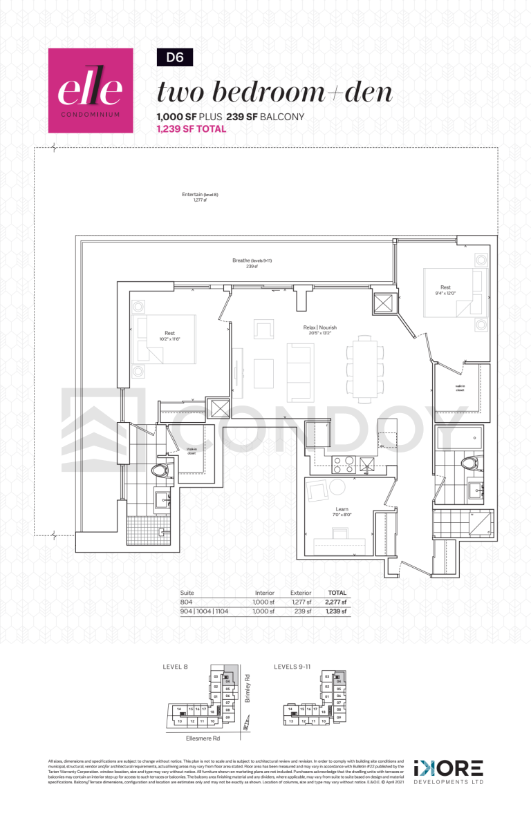 Elle Condos D6 Floor Plan