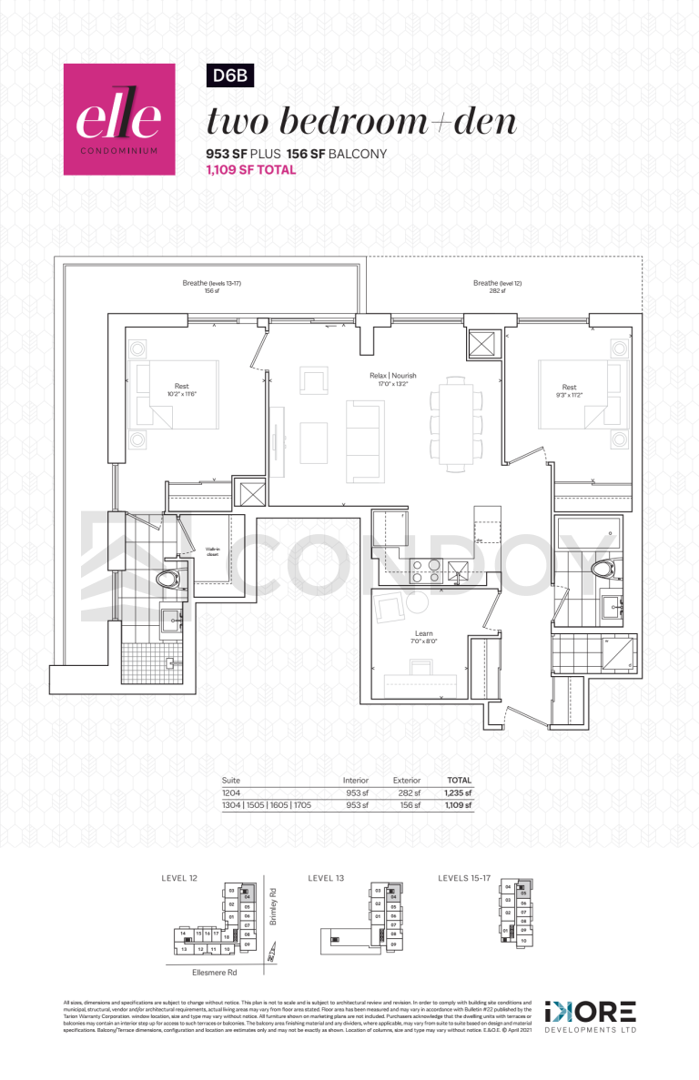 Elle Condos D6B Floor Plan