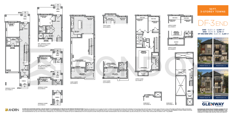 Glenway Urban Towns DF-3 End Floor Plan