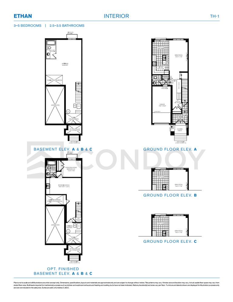 Ethan Wasaga Walk Towns | Ethan | 1549-2130 SQF | 3/5B