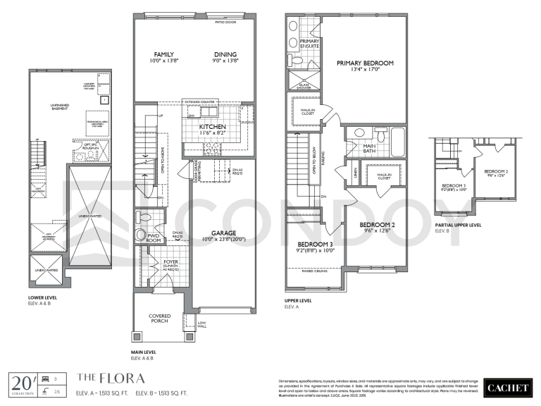 Flora Cachet Binbrook Homes | Flora | 1513 SQF | 3B