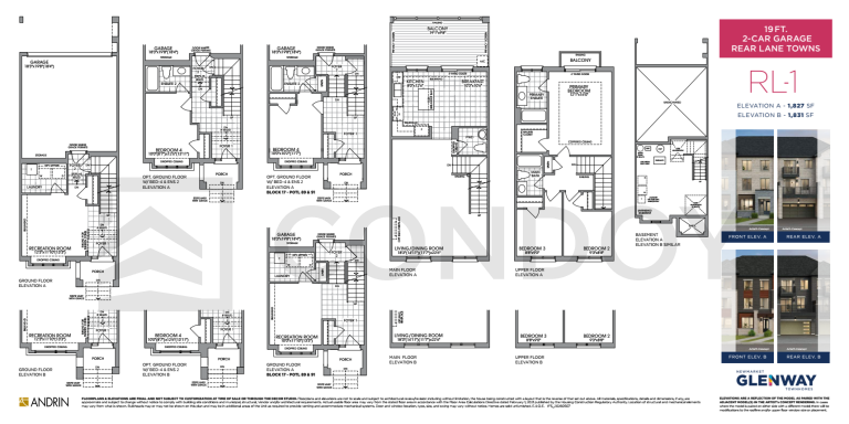 RL 1 Glenway Urban Towns | RL-1 | 1827 SQF | 3/4B