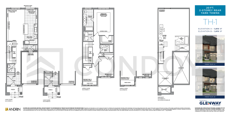 TH 1 Glenway Urban Towns | TH-1 | 1615 SQF | 3B