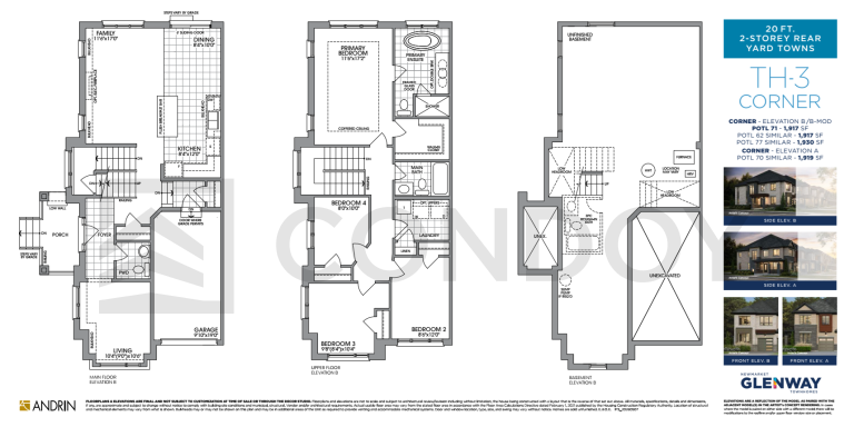 TH 3 Glenway Urban Towns | TH-3 | 1917 SQF | 4B