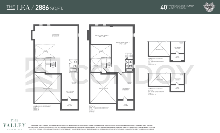 The LEA The Valley Woodbridge | The LEA | 2875 - 2886 SQF | 4B