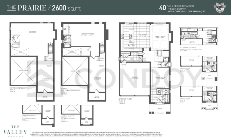 The PRAIRIE The Valley Woodbridge | The PRAIRIE | 2600 - 2610 SQF | 4B