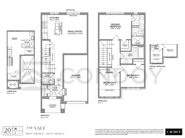 Vale Cachet Binbrook Homes | Vale | 1222 SQF | 3B