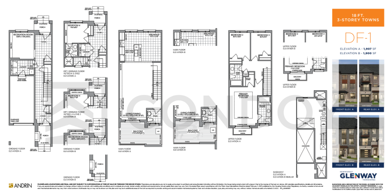 Glenway Urban Towns DF-1 Floor Plan