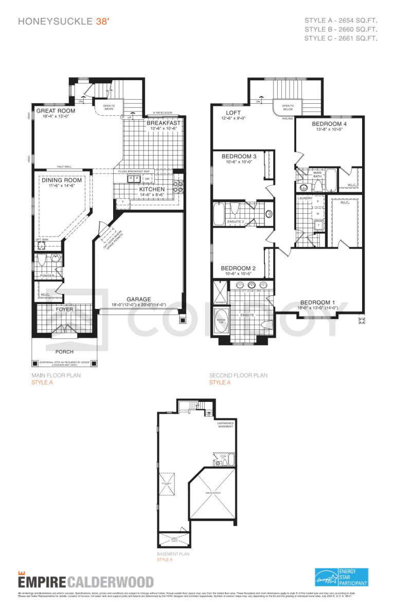 Honeysuckle Empire Calderwood | Honeysuckle | 2654 - 2661 Sq.Ft. | 4B