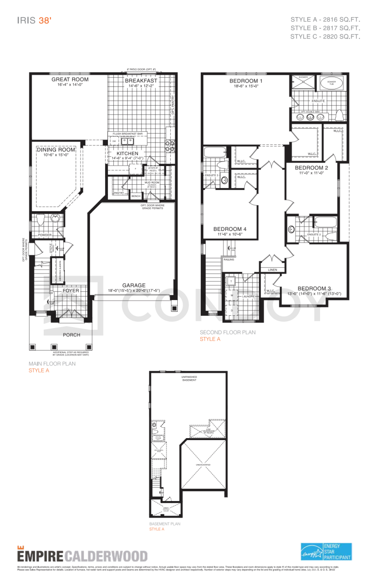 Iris Empire Calderwood | Iris | 2816 - 2820 Sq.Ft. | 4B