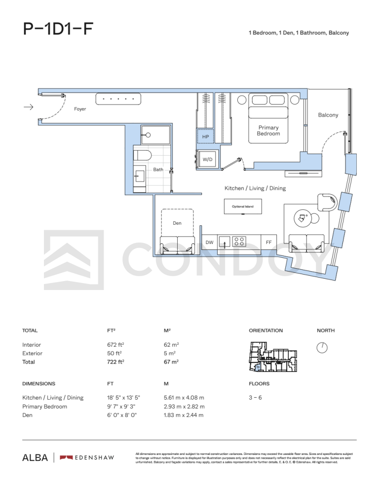 Alba-Condos P-1D1-F-Floorplan