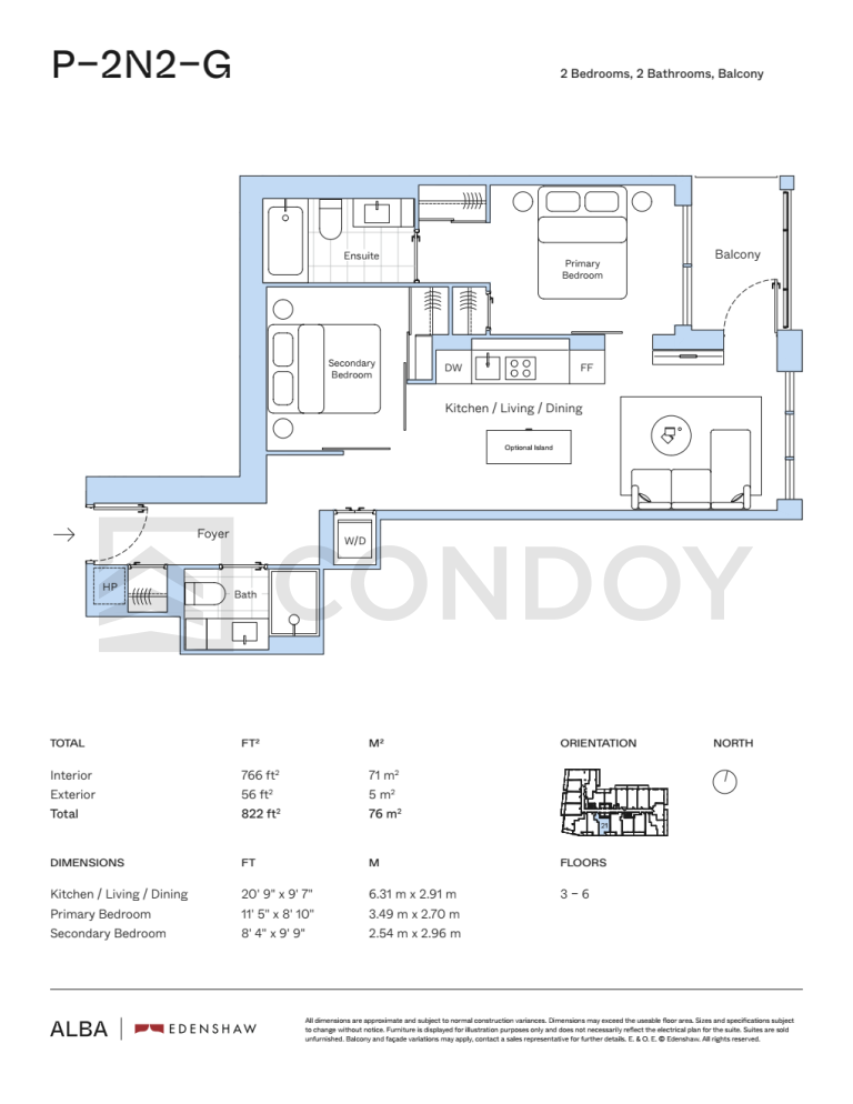 Alba-Condos P-2N2-G-Floorplan