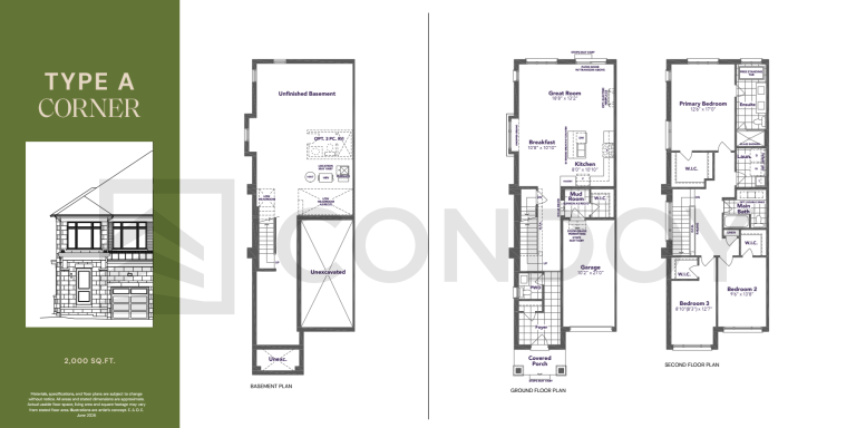 Kingshaven Homes Type A Corner Floorplan