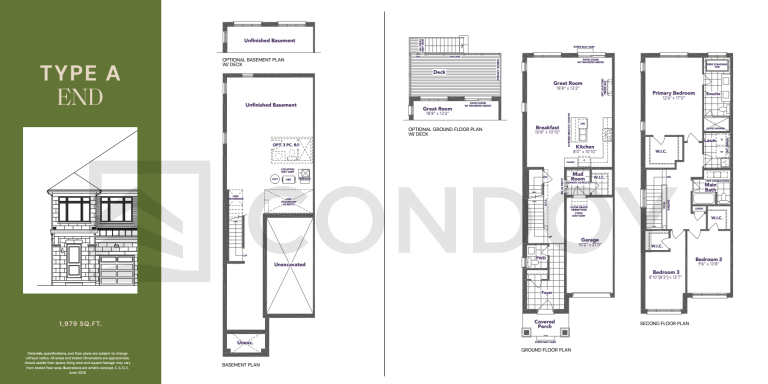 Kingshaven Homes Type A End Floorplan