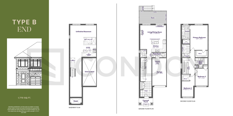 Kingshaven Homes Type B End Floorplan