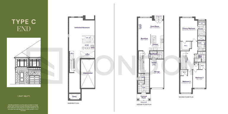 Kingshaven Homes Type C End Floorplan