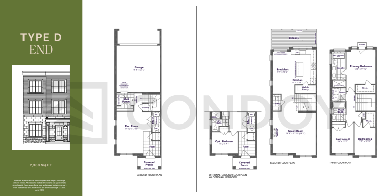 Kingshaven Homes Type D End Floorplan