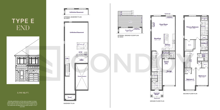 Kingshaven Homes Type E End Floorplan