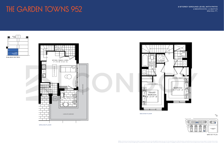 952 Westshore at Long Branch Towns | The Garden Towns 952 | 952 SQF | 2B