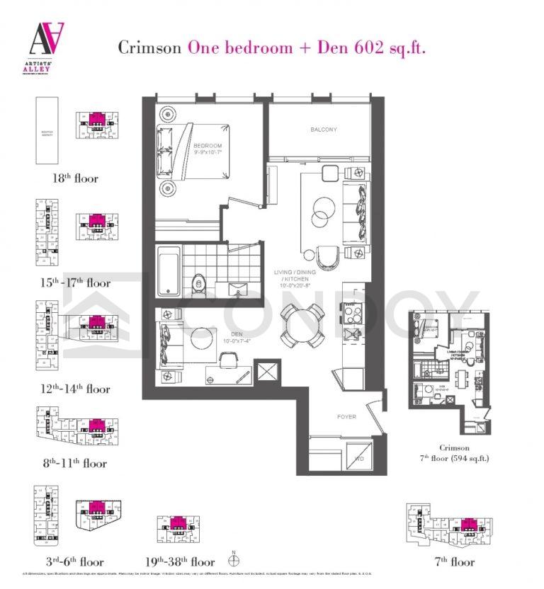 Crimson Artists Alley Condos | Crimson | 602 SQF | 1.5B