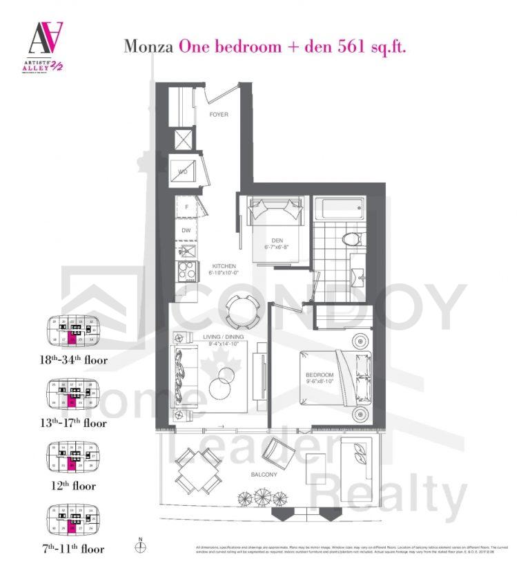 Monza Artists Alley Condos | Monza | 561 SQF | 1.5B