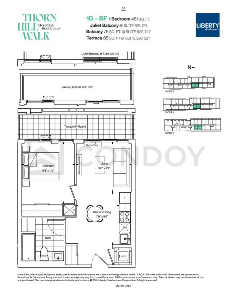 Merrydale Residences 1D-BF floorplan
