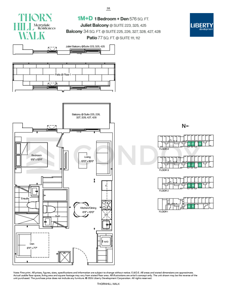 Merrydale Residences 1M+D floorplan