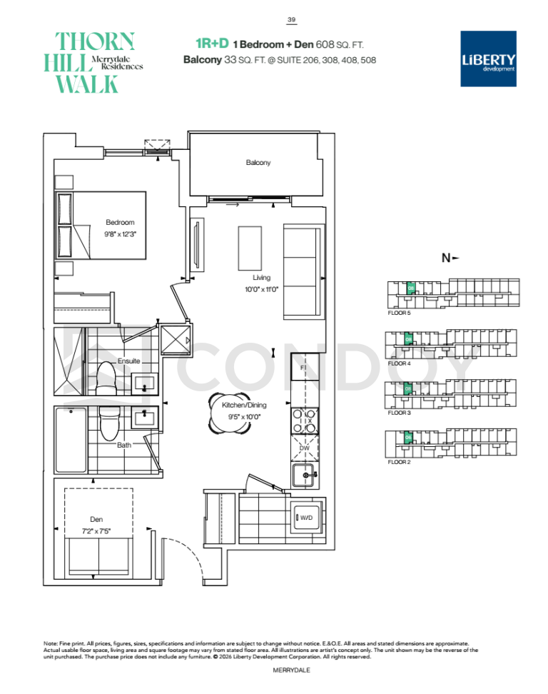 Merrydale Residences 1R+D floorplan