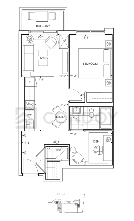 6080-Yonge-Condos-1R+D-floorplan