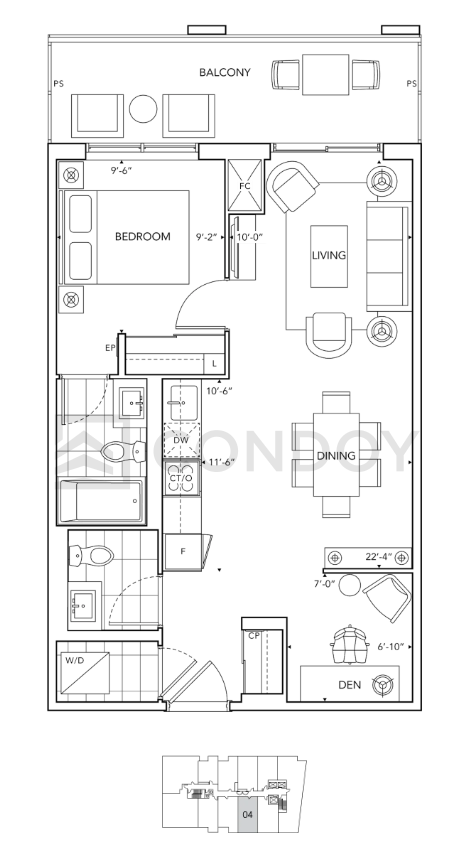 6080-Yonge-Condos-1S+D-floorplan