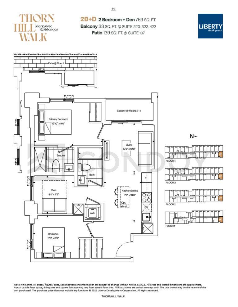 Merrydale Residences 2B+D floorplan