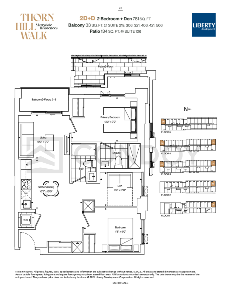 Merrydale Residences 2D+D floorplan