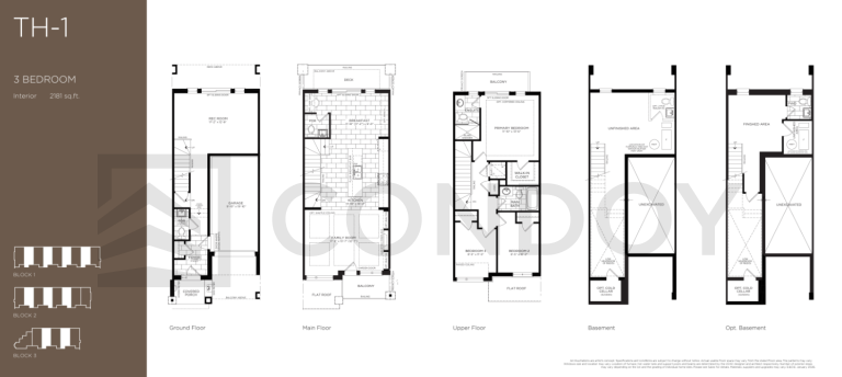 Fifth Avenue Woodbridge TH-1 Floor Plan