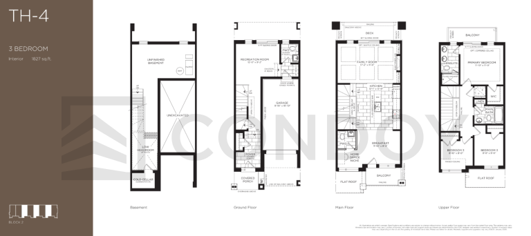 Fifth Avenue Woodbridge TH-4 Floor Plan