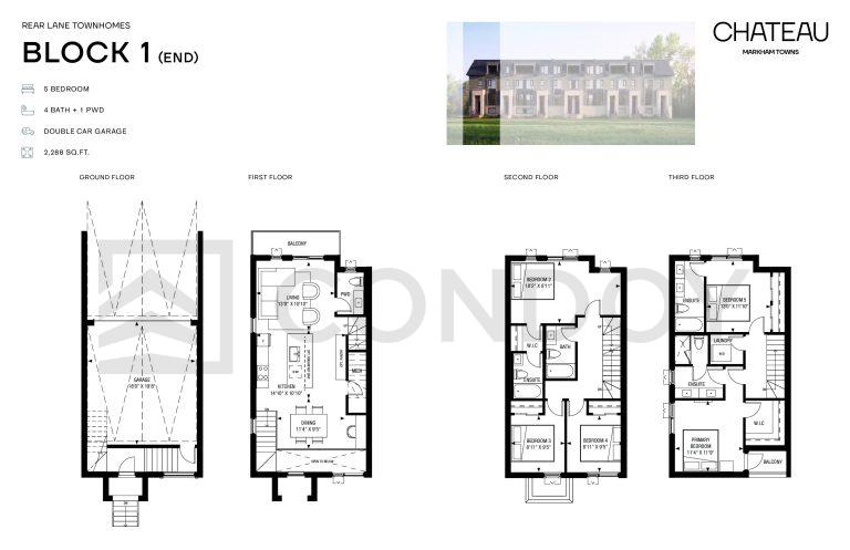 Chateau Markham Towns Garden Series end Floor Plan