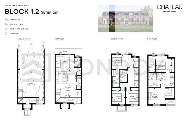 Chateau Markham Towns Garden Series interior Floor Plan