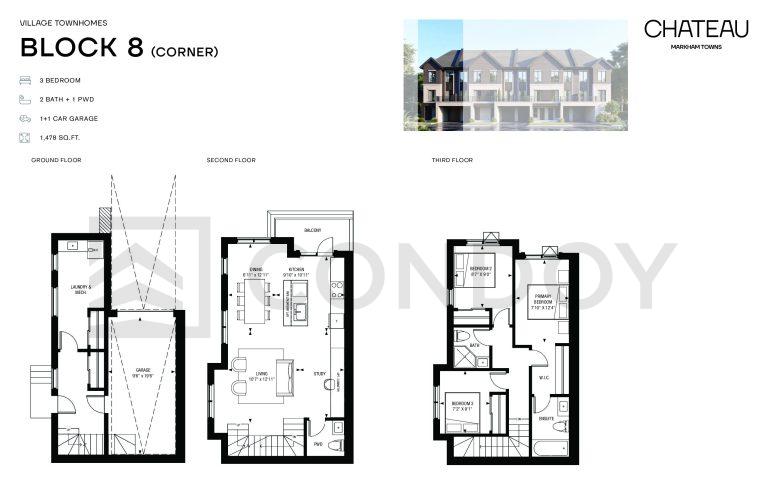 Chateau Markham Towns village-Corner Floor Plan