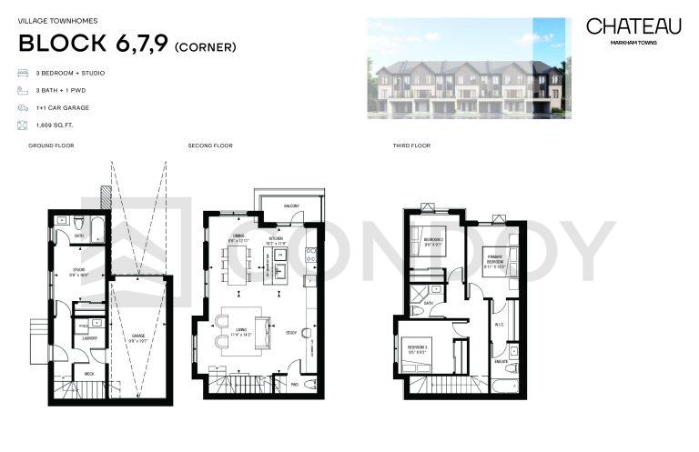 Chateau Markham Towns village-corner Floor Plan