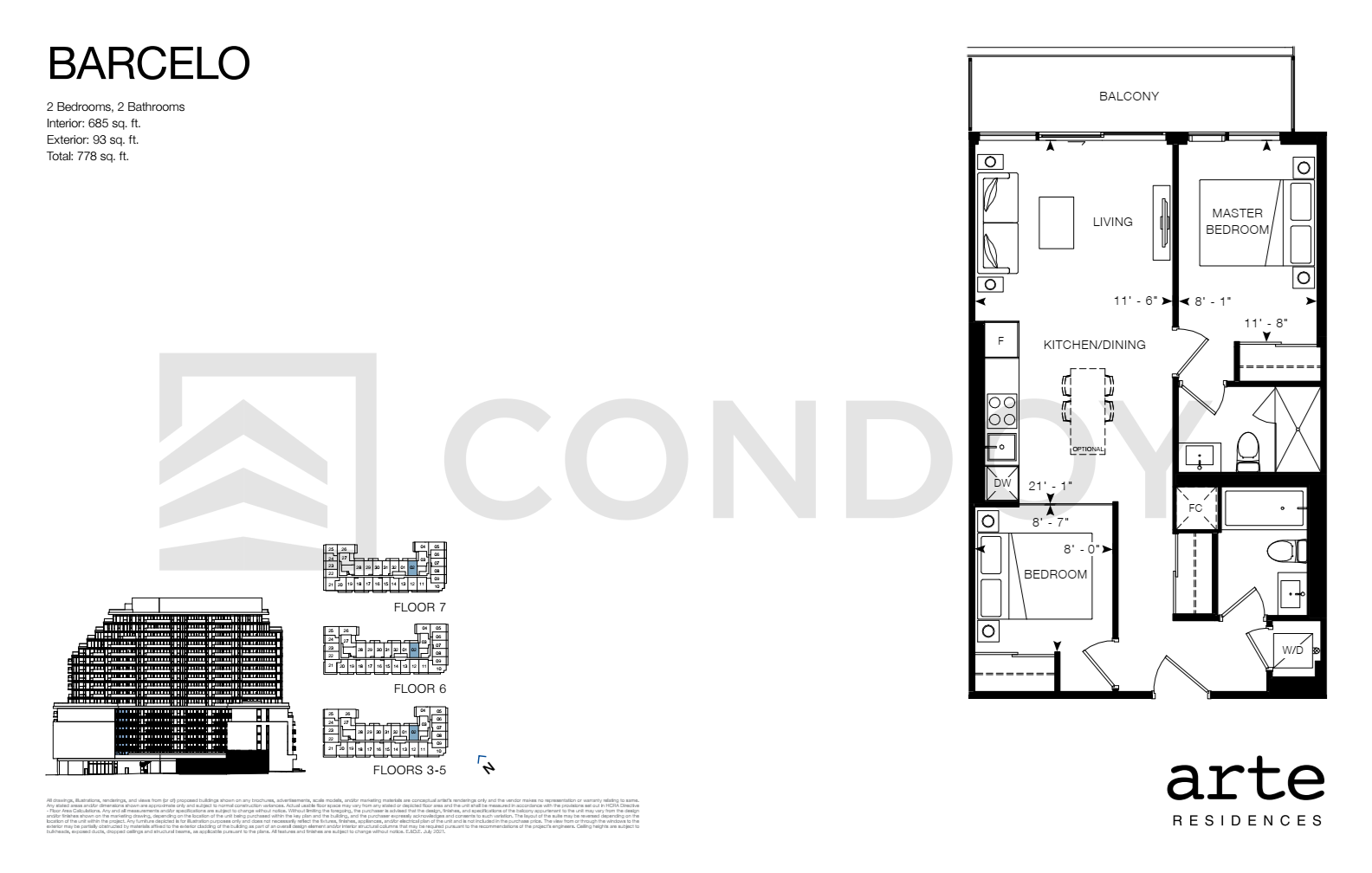 Arte Residences Barcelo Floor Plan