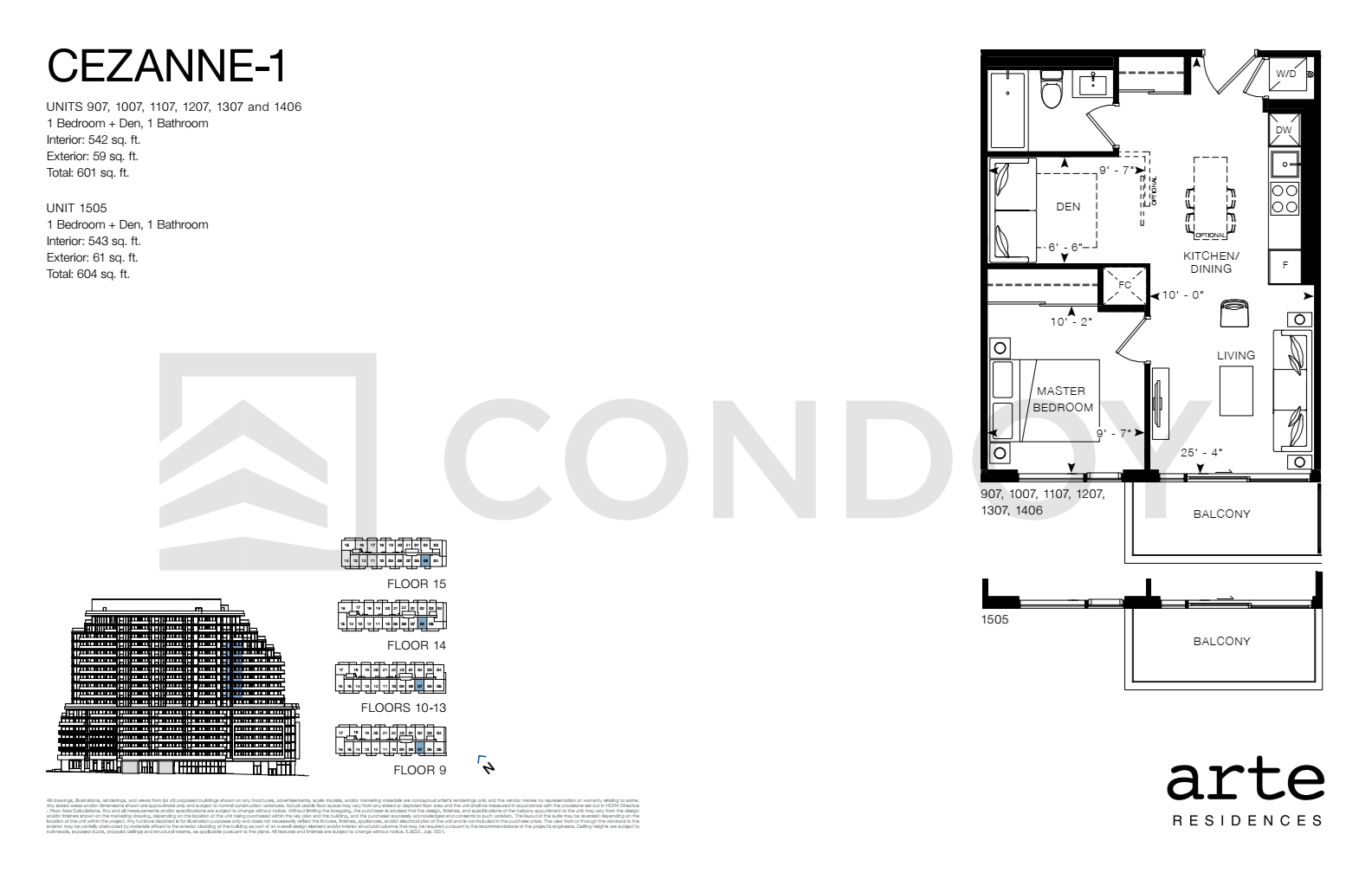 Arte Residences Cezanne Floor Plan