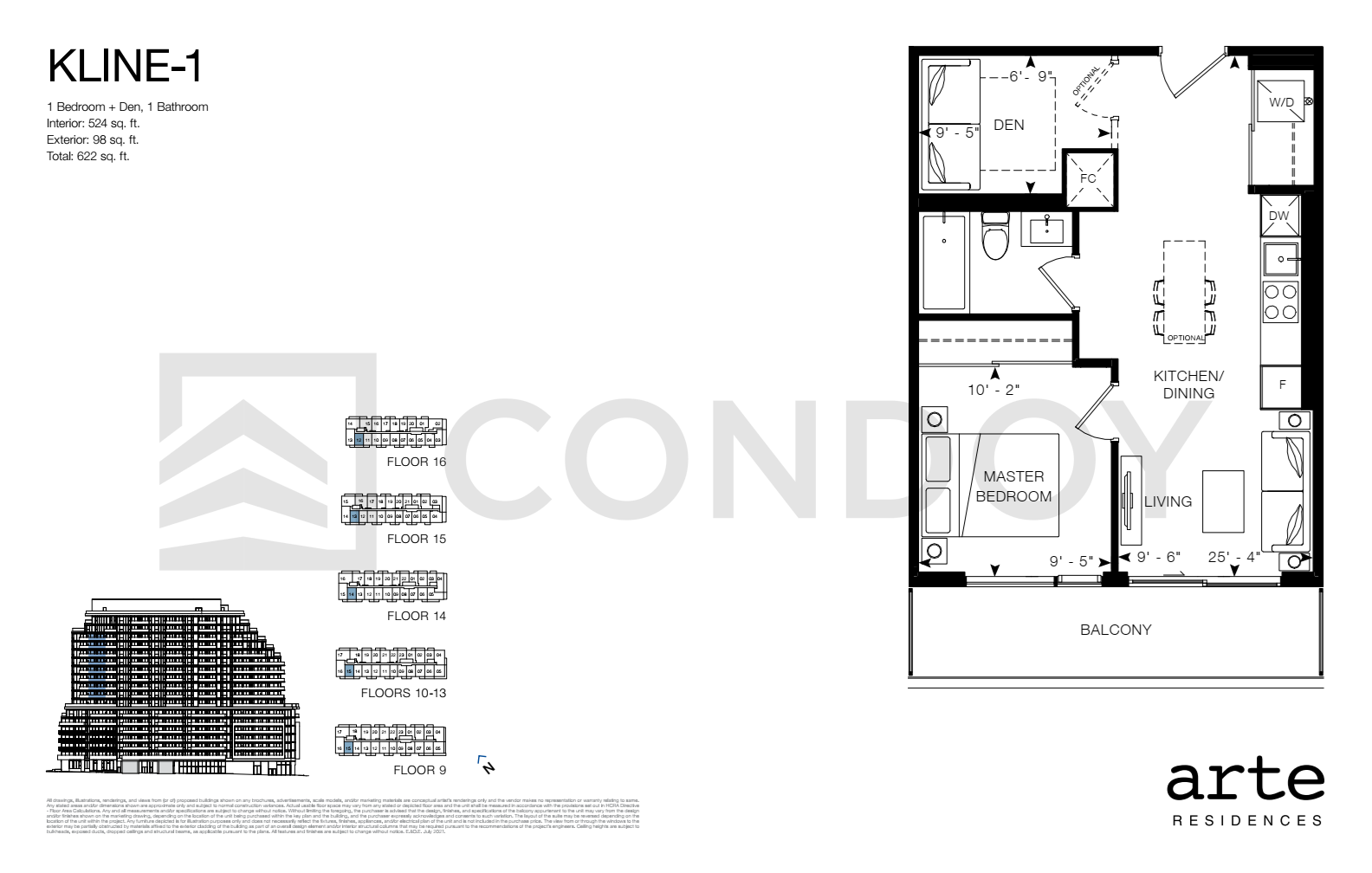 Arte Residences Kline Floor Plan