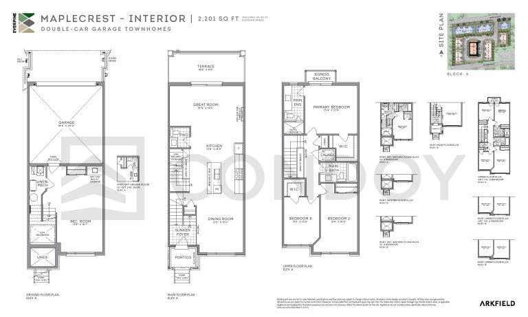 Everpine Towns MAPLECREST - INTERIOR Floor Plan