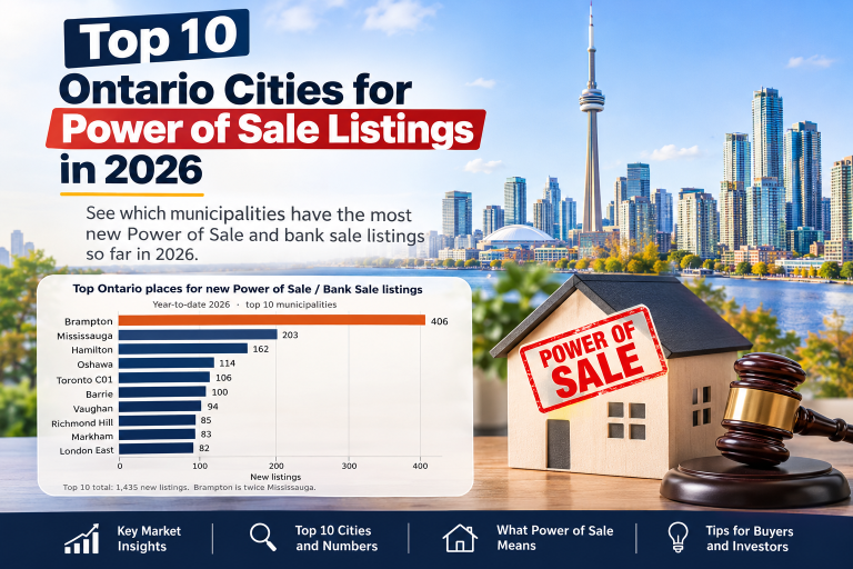 Top 10 Ontario Cities for Power of Sale Listings in 2026