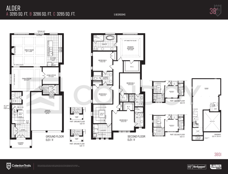 Windrose at Caledon Trails alder Floor Plan