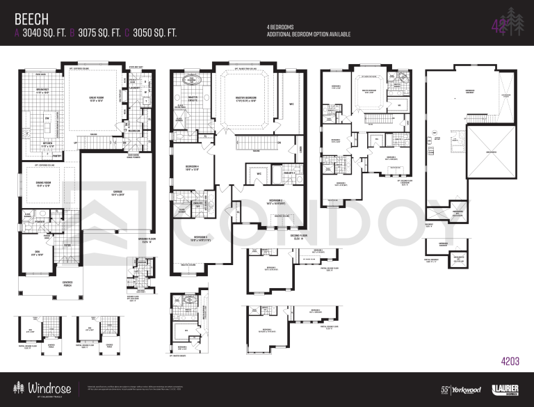 Windrose at Caledon Trails beech Floor Plan