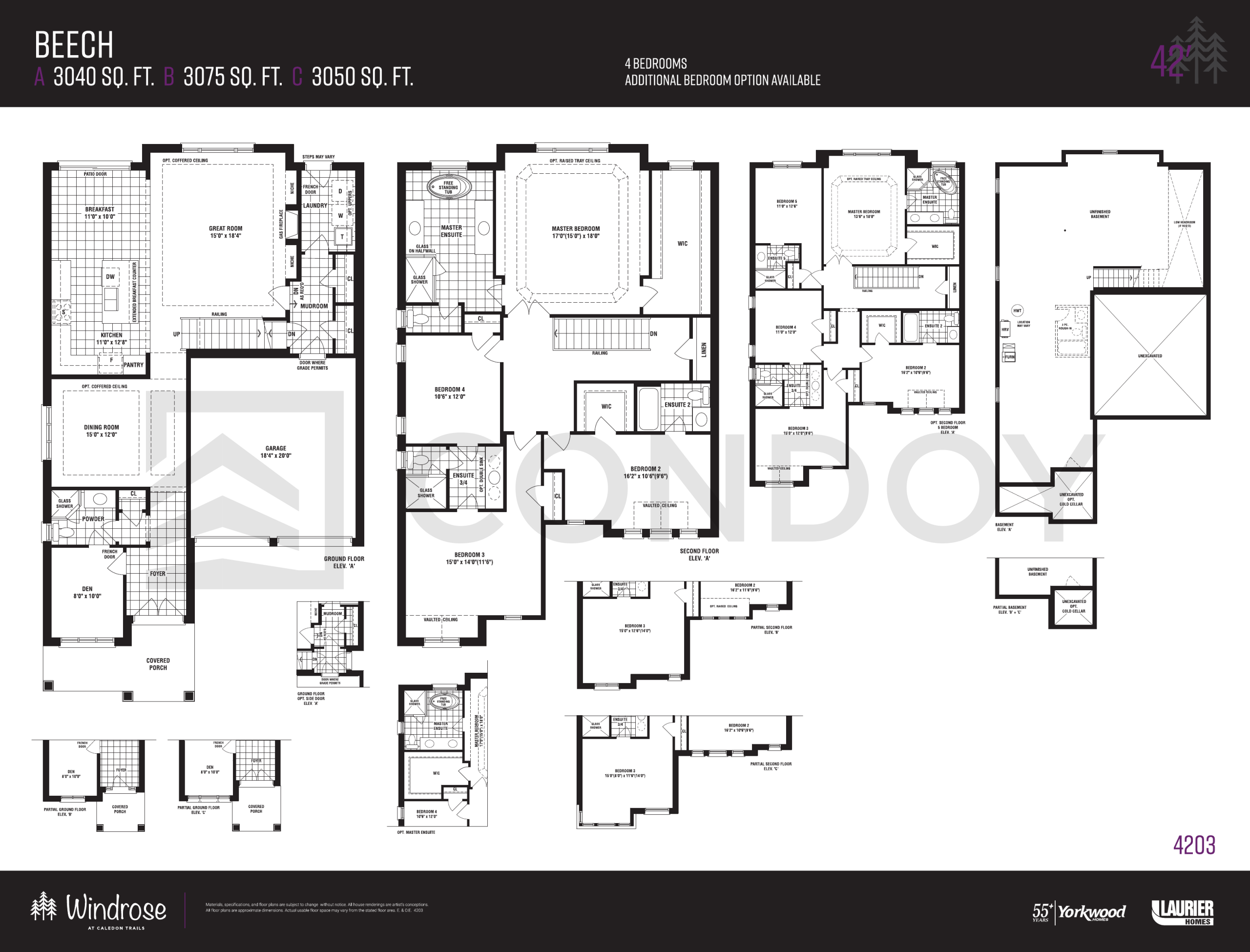Windrose at Caledon Trails beech Floor Plan