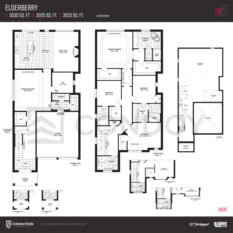 Windrose at Caledon Trails elderberry Floor Plan